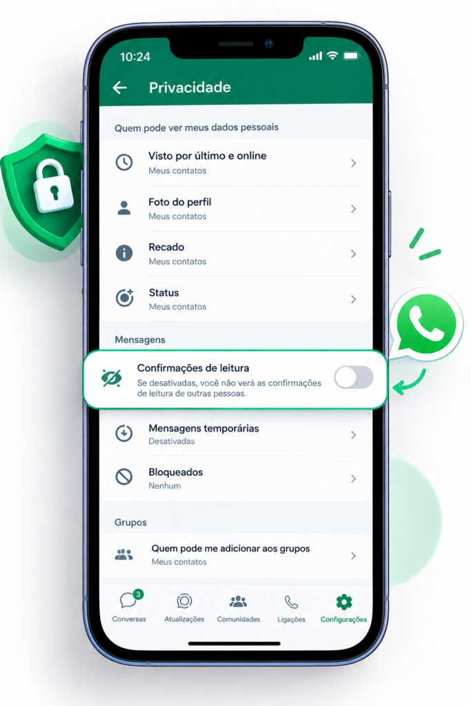 Como desativar as confirmações de leitura no WhatsApp