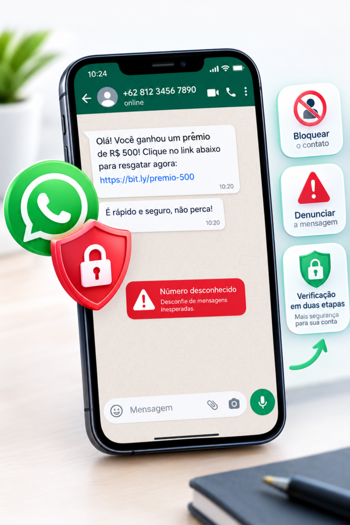 Proteção contra números desconhecidos no WhatsApp