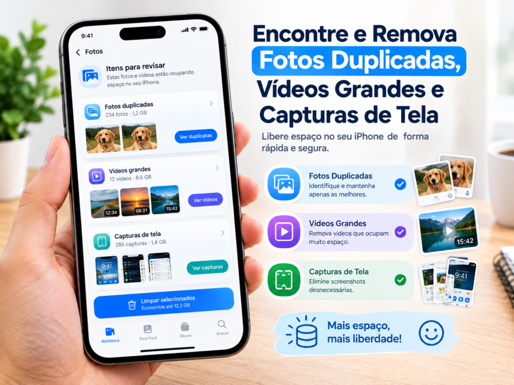 Aplicativos para liberar espaço no iPhone em 2026