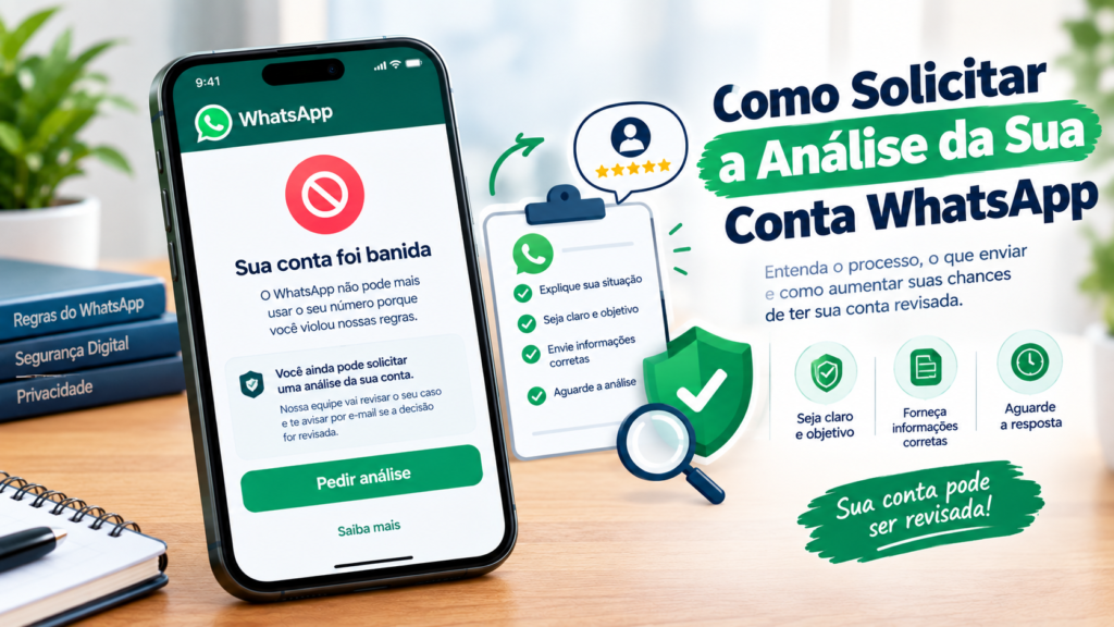 Como pedir análise de uma conta banida no WhatsApp