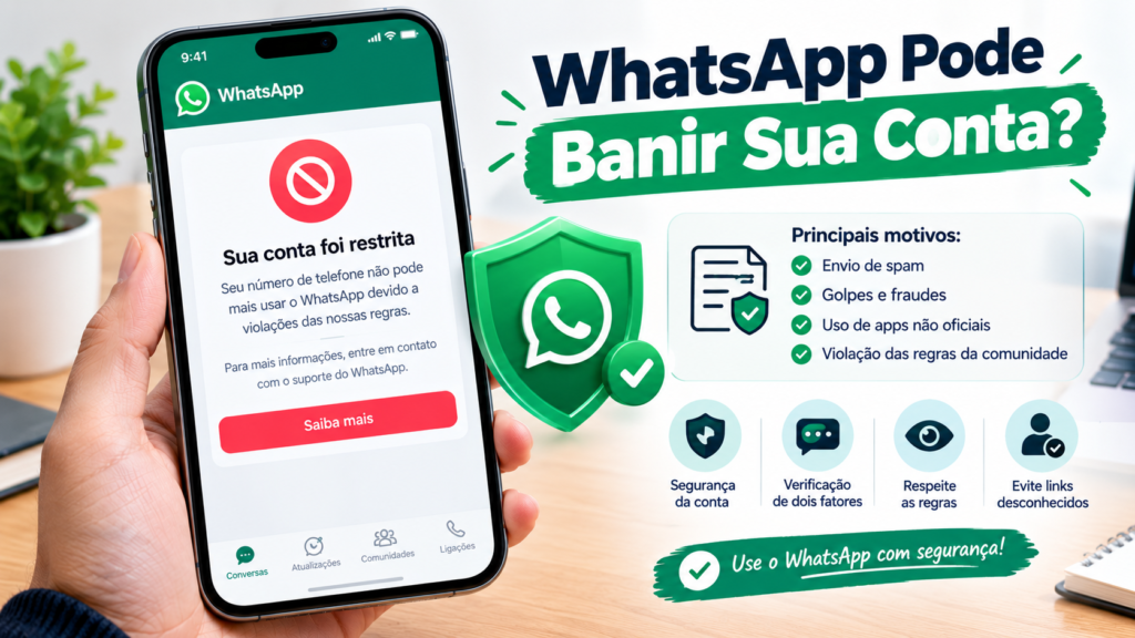 WhatsApp pode banir sua conta por violar as regras