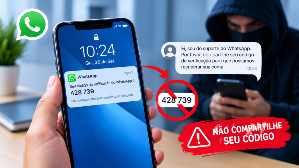 Golpe do código de verificação do WhatsApp