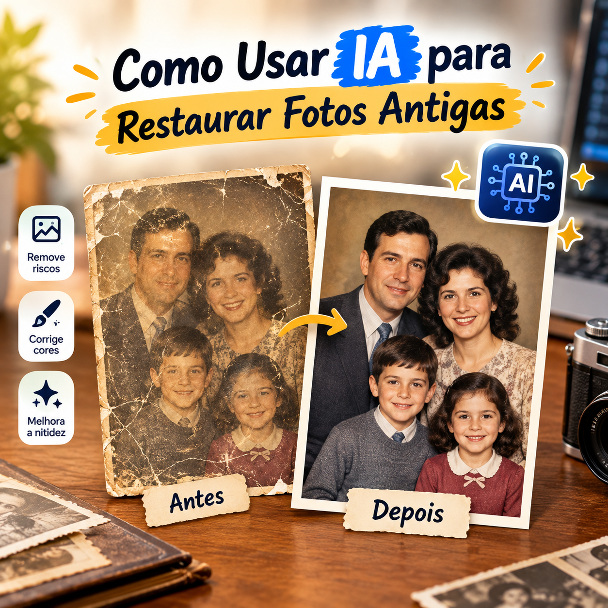 Como usar IA para restaurar fotos antigas e recuperar memórias de família